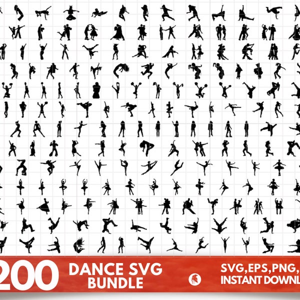 Tanz-Svg-Bundle, Tanz-Svg, Tanz-Team-Svg, Tänzer-Team-Svg, Tanz-Clipart, Tanz-Cut-Datei für Cricut, Tanz-Vektor, Tänzer-Silhouette svg