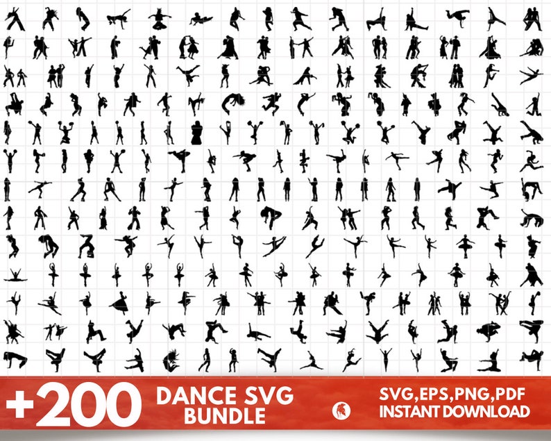 Tanz-Svg-Bundle, Tanz-Svg, Tanz-Team-Svg, Tänzer-Team-Svg, Tanz-Clipart, Tanz-Cut-Datei für Cricut, Tanz-Vektor, Tänzer-Silhouette svg Bild 1
