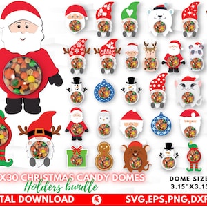 Christmas Candy Dome SVG Bundle, Candy Ornaments SVG, Chocolate holder svg, Candy dome Svg , Candy Ornaments SVG, Christmas candy holder.