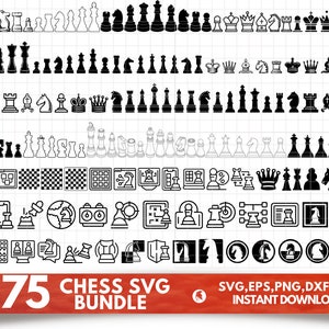 Chess SVG Bundle - Chess PNG Bundle - Chess Clipart - Chess SVG Cut Files for Cricut - Chess Pieces Svg - Chess Game Svg - Chess Figures Svg