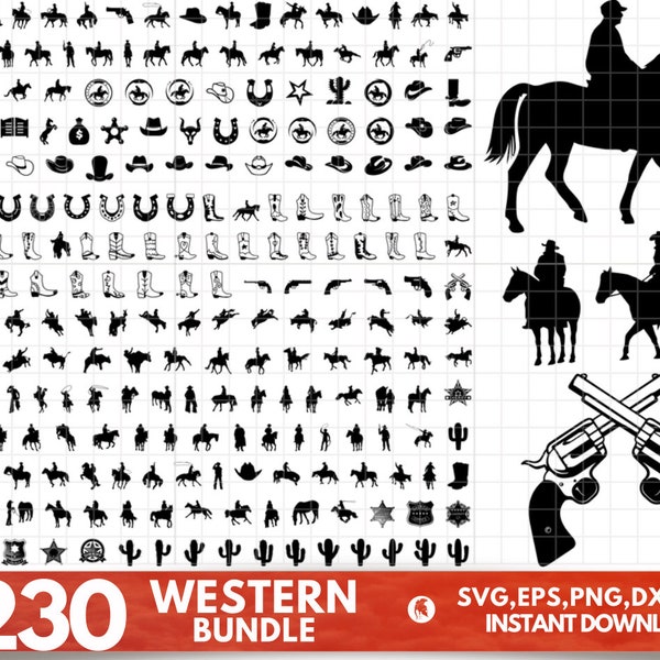 Western Svg, Cowboy Svg, Cowboy Hat Svg, Cowgirl Svg, Cowboy Silhouette Svg, Western Women Svg, Cowboy Boots Svg, Pistols Svg, Horseshoe SVG