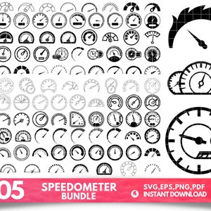 Speedometer SVG Bundle, Speedometer Png Bundle, Racing Car svg, Speedometer Clipart, Speedometer Silhouette, Speedometer Cut File For Cricut