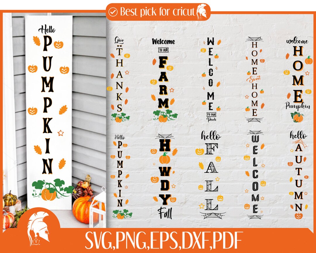 10 Fall Porch Sign SVG Bundle | Halloween Porch Sign, Autumn Porch ...