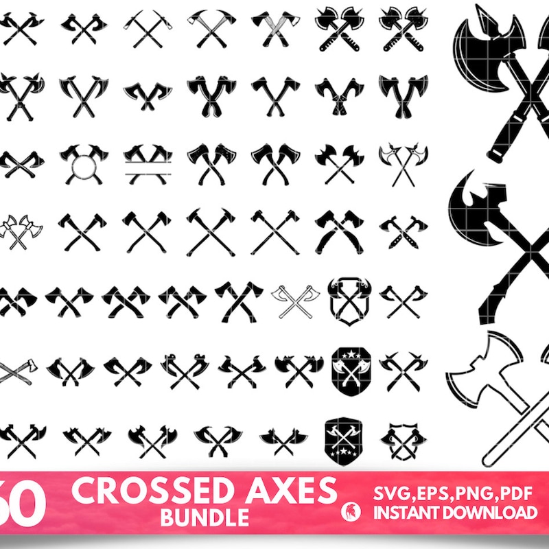 Crossed Axe Dxf - Etsy UK