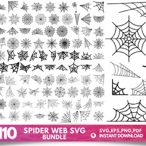 100+ SPIDER WEB SVG, Spider Web Bundle Svg, Spider Web Clipart, Spider Web Cut Files For Cricut, Spider Web Vector