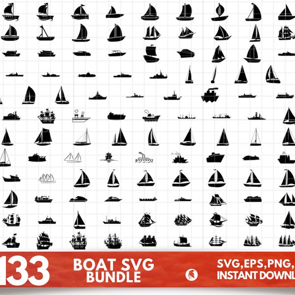 Boat SVG Bundle - Sailboat Svg - Ship Svg - Speedboat Svg - Cruise Ship Svg - Boat PNG Bundle - Boat Clipart, Boat SVG Cut Files For Cricut