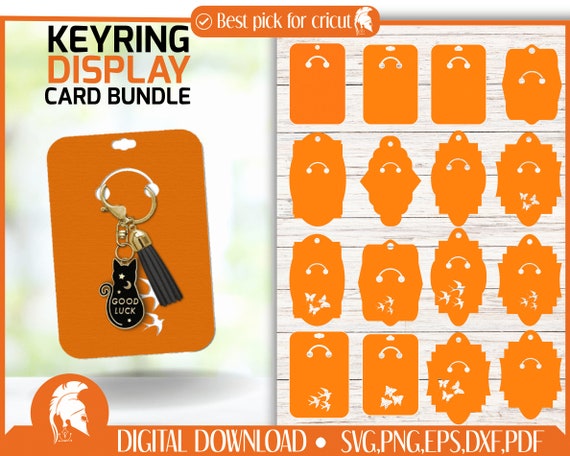 Keyring Display Card Svg, Keychain Card Holder Svg, Keyring Holder