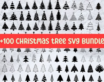 Christmas Tree SVG Bundle, Christmas SVG, Christmas Tree SVG, Christmas clipart, Christmas Tree PNG, Christmas Digital, Cricut, Sylwetka, DXF