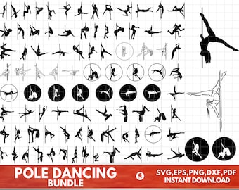 Pole Dance SVG Bundle, Pole Dance PNG Bundle, Pole Dance Clipart,Pole Dance SVG Cut Files for Cricut, Pole Dancer svg, Exotic Dancer Svg Png