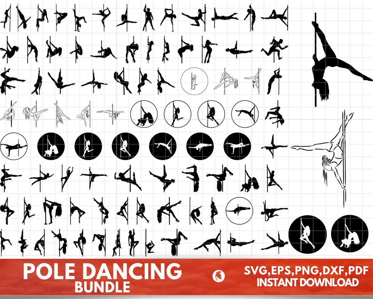 Pole Dancer, Pole Dancing Instant Download SVG, PNG, EPS, Dxf, Jpg Digital  Download 