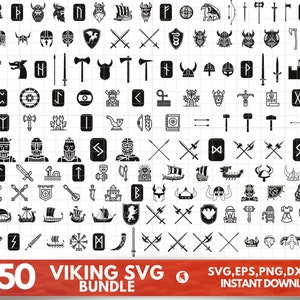 Viking SVG Bundle - Viking PNG Bundle - Viking Clipart - Viking SVG Cut Files For Cricut - Viking Silhouette - Vikings Svg - Viking Head Svg