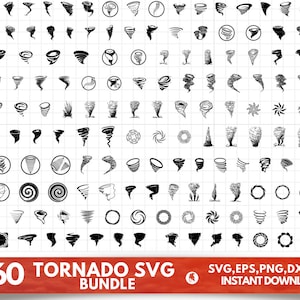 160 Tornado SVG Bundle, Storm SVG Bundle, Tornado Clipart, Tornado SVG Cut Files for Cricut, Typhoone Svg Png, Hurricane Svg Png, Wind Svg