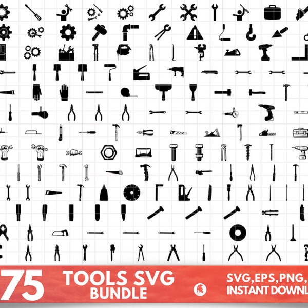 Tools svg bundle, Mechanic Tools svg, Wrench Svg, Hand Tool Svg for cricut, tools vector, handyman svg, laser cut & Sublimation Files