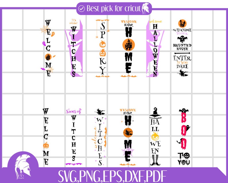 Halloween Porch Sign Svg Bundle, Welcome Sign Svg, Autumn Porch Sign ...