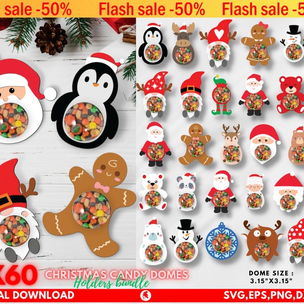 Christmas Candy Dome SVG Bundle, Candy Ornaments SVG, Chocolate holder svg, Candy dome Svg , Candy Ornaments SVG, Christmas candy holder.