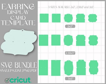 Tarjeta de arete de pantalla svg, plantilla de pantalla de pendiente, tarjeta de pendiente svg, Cricut Display Cards, Tarjeta de pendientes recortables svg png, tarjeta de pendiente svg