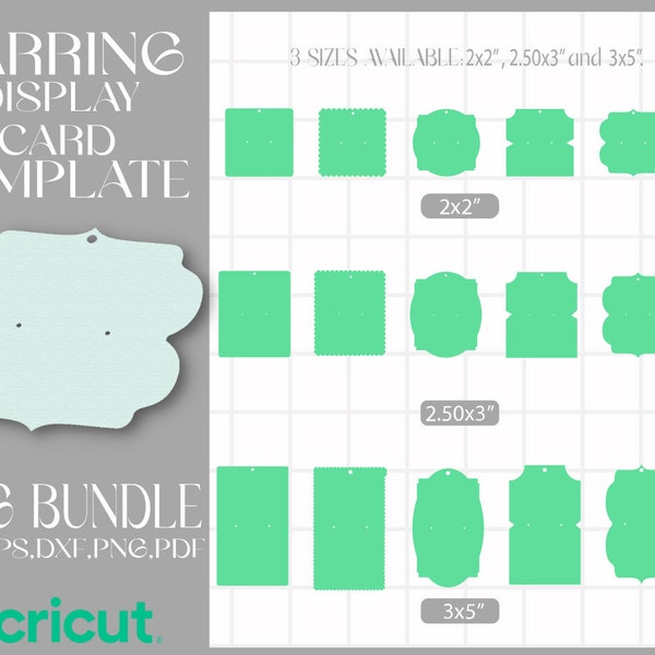 Display earring card svg, earring display Template, Earring card svg, Cricut Display Cards, Cuttable Earrings Card svg png, svg earring card