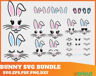 Easter Bunny Svg, Bunny Ears Svg, Bunny Face Svg, Easter Bunny Png,Bunny Face Svg, Easter Svg, Bunny Face Set Easter, Bunny Easter Svg