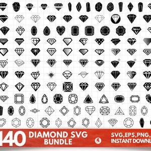 Diamant SVG Bundle - Diamant PNG Bundle - Diamant Clipart - Diamant SVG geschnitten Dateien für Cricut - Diamant Silhouette - Diamant SVG Png Dateien