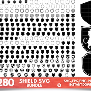 Shield SVG Bundle, Shield PNG Bundle, Shield Clipart, Shield SVG Cut Files for Cricut, Shield Silhouette, Badges Svg Png, Badge Svg