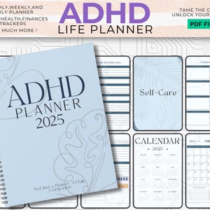 Adhd Planer für Erwachsene, Adhd Planer druckbar, ADHD Produktionsplaner, digitaler Download von Adhd, Tagesplaner von Adhd, Lebensplaner von Adhd PDF