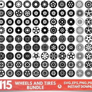 112 Wheels SVG Bundle, Tires svg, Tyres svg, Wheels dxf, Wheels png, Wheels eps, Wheels vector, Wheels cut files, Wheels svg, Car wheel svg