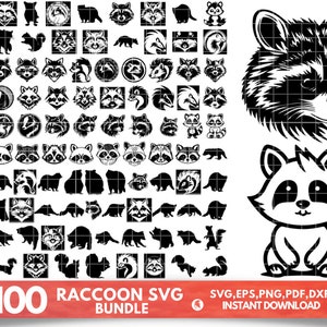 Raccoon SVG, Raccoon Clipart, Raccoon Cut Files, Raccoon Silhouette, Cute Raccoon Svg, Peeking Raccoon Svg, Animal Cricut, Instant Download