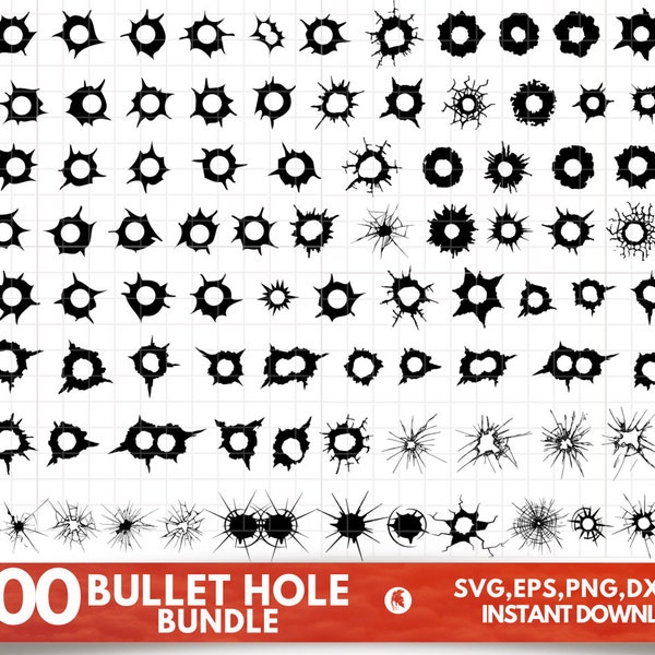 100+ Bullet Hole SVG Bundle - Bullet Hole PNG Bundle - Bullet Hole Clipart - Bullet Hole SVG Cut Files for Cricut - Bullet Holes Svg Png
