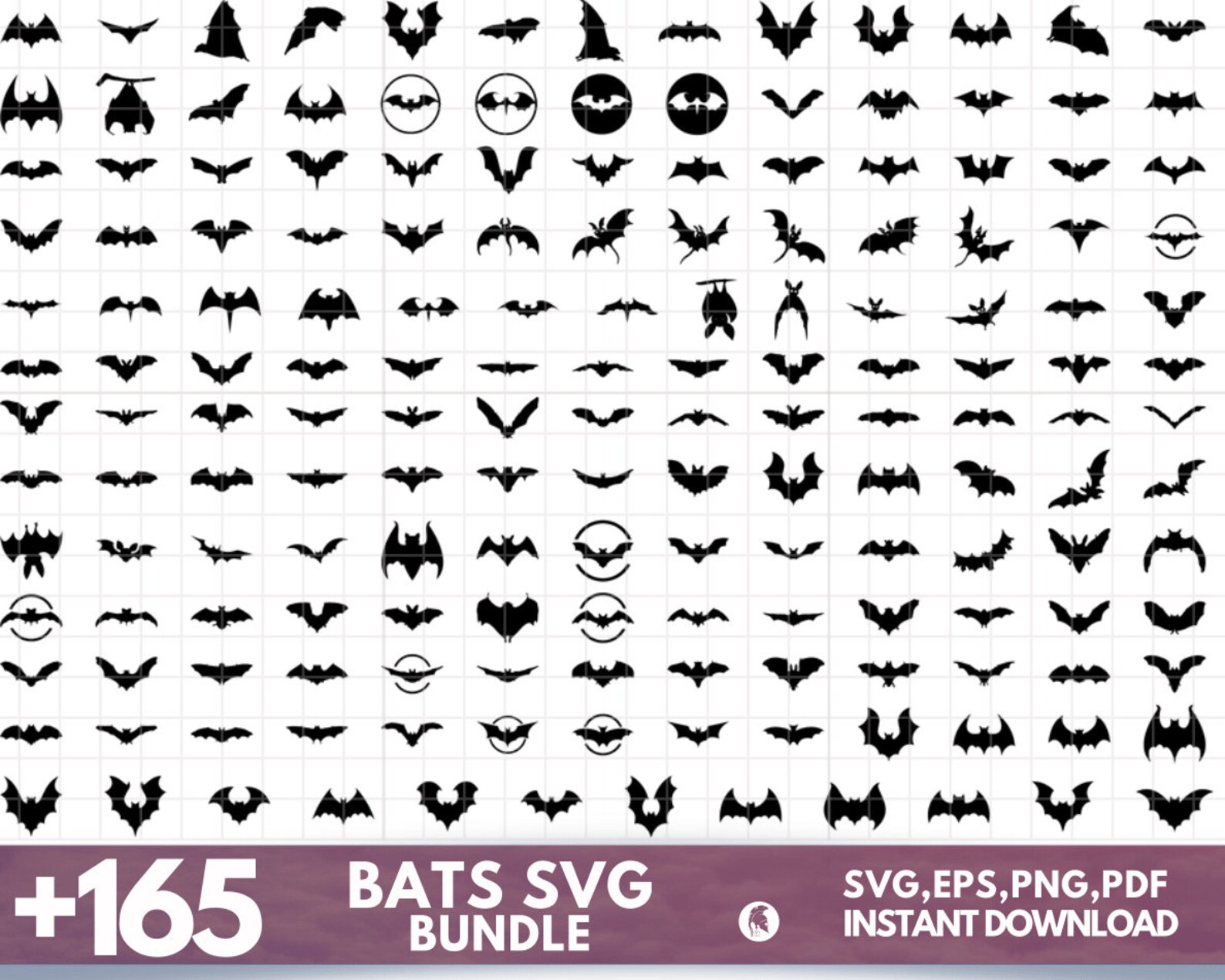 Halloween Bats SVG, Spooky Bats SVG, Bats Clipart, Bats PNG, Bats ...