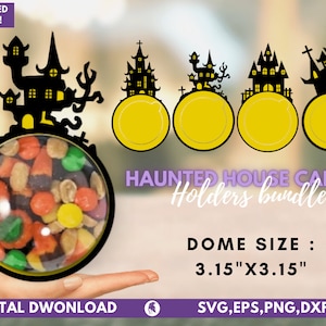 Halloween Candy Dome SVG Bundle, Spukhaus Candy Dome svg, Candy Ornaments SVG, Schokoladenhalter svg, Mitbringsel, Süßes oder Saures Geschenke
