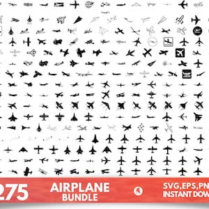 Airplane Svg Bundle, Plane Route Svg, Love Airplane Svg, Airplane Svg Cut Files For Cricut, Military Plane Svg, Biplane Svg, Jet Plane Svg