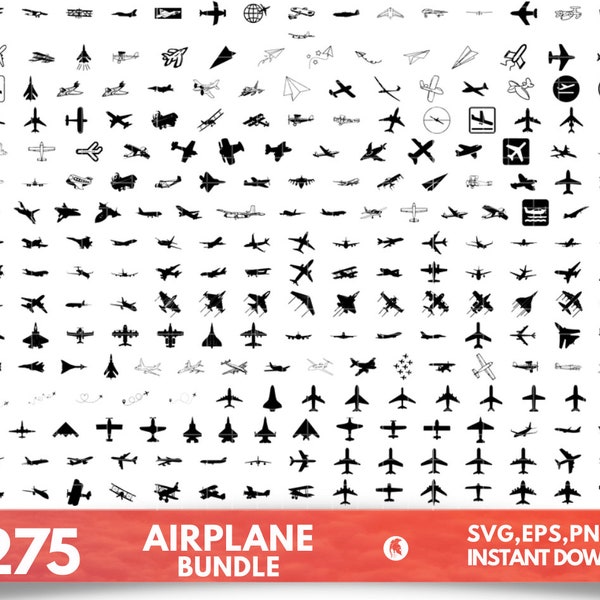 Airplane Svg Bundle, Plane Route Svg, Love Airplane Svg, Airplane Svg Cut Files For Cricut, Military Plane Svg, Biplane Svg, Jet Plane Svg