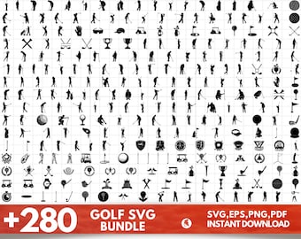 golf svg | Golf SVG Bundle | Golf Png | Split Monogram Svg | Ramka nazwy golfa | golf club svg | Golf Ball Svg | Pliki do cięcia dla Cricut