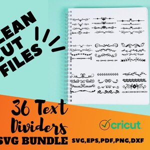 36 Dividers Bundle Svg, Text Dividers Svg, Flourish Svg, Divider Clipart Svg, Wedding Decor Svg, Swirls Svg, Borders Svg, Flourish Swirl Svg