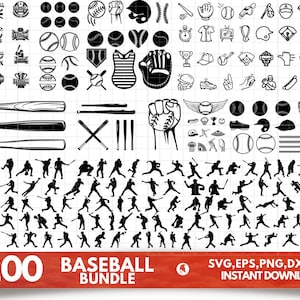 Baseball SVG Bundle - Baseball PNG Bundle - Baseball Clipart - Baseball Cut Files For Cricut - Baseball Silhouette SVG - Baseball Monogram