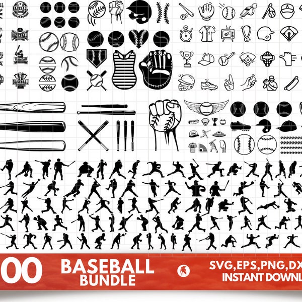 Baseball SVG Bundle - Baseball PNG Bundle - Baseball Clipart - Baseball Cut Files For Cricut - Baseball Silhouette SVG - Baseball Monogram