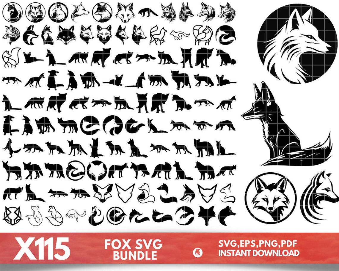 Fox File Fox SVG, Fox Bundle SVG Files, Fox SVG Layered, Fox Files for Cricut ...