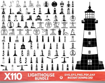 Lighthouse SVG, Ocean Svg, Lighthouse Cricut, Sea Clipart, Lighthouse Monogram, Lighthouse Silhouette, Lighthouse Cut File, Instant Download
