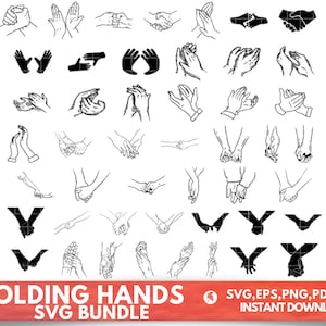 Holding Hands SVG, Pinky Hold, Love, SVG Cut File, Customize With Your Own Text, Add Names & Dates, Love Hands Design