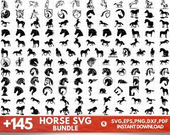 Horse svg, Horse head svg, Horse Silhouette, Horse heart Svg, Horseshoe SVG,Animal Svg,Horseback riding svg,Cut files for cricut silhouette.