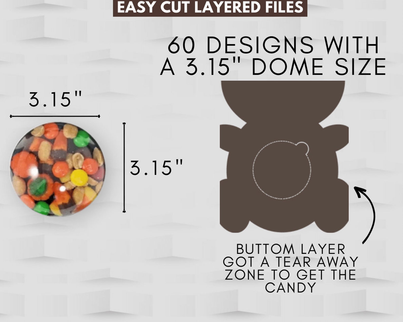 Easter Candy Dome SVG Bundle, Easter Candy Holder SVG, Bunny Candy ...