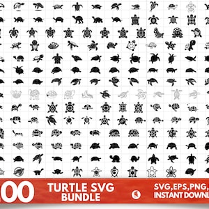 Paquete de 200 tortugas svg, tortuga marina Svg, tortuga marina png, tortuga svg png, imágenes prediseñadas de tortuga marina, silueta de tortuga marina, archivo de corte de tortuga marina