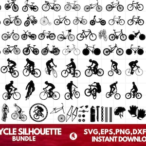 Bicycle svg, Bike Svg, Bike Clipart, Mountain Bike Svg, Biker Cut Files for Cricut Silhouette, Instant Download