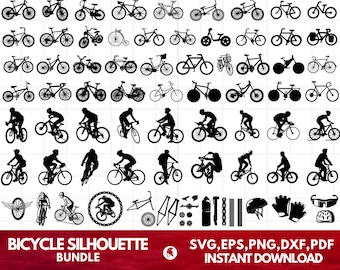 Fiets svg, Fiets Svg, Fiets Clipart, Mountain Bike Svg, Biker Cut Files voor Cricut Silhouette, Instant Download