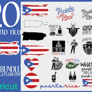 Puerto Rico Bundle svg, Taino svg, Puerto Rico svg, Garita svg, Puerto Rico Flag svg, Coqui svg, clipart, silhouette, cricut, uso comercial