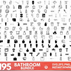 Bathroom silhouette, Bathroom Cut Back, Bathroom SVG Bundle, Restroom SVG, Toilet Paper Svg, Bath Svg, bathtub, Toothbrush Svg, toilet svg