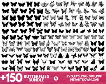 Farfalla SVG Bundle - Farfalla PNG Bundle - Farfalla Clipart - Farfalla SVG File di taglio per Cricut, Farfalla Silhouette, Farfalla Vettore