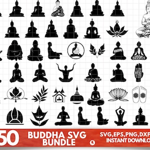 50+ BUDDHA SVG BUNDLE, buddha silhouette, buddha vector, buddha print, buddha cricut, buddha png, buddha eps, buddha clipart, buddha cutting