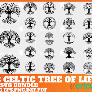 23 Tree of Life SVG Bundle, Family Tree svg, Celtic Tree of Life svg, Family Treedxf, Family Treepng, Family Treeeps, Family Treevector