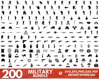 Military SVG Bundle, Military dxf, Soldier svg, Army svg, Military png, Military eps, Military clipart, Military vector, Military cut files